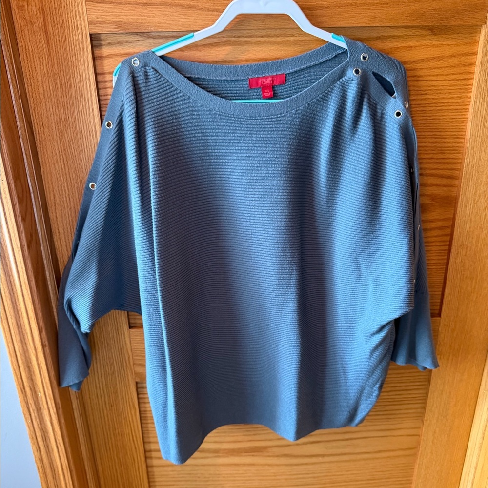 Jennifer Lopez Sweater XXL (dusty blue)
